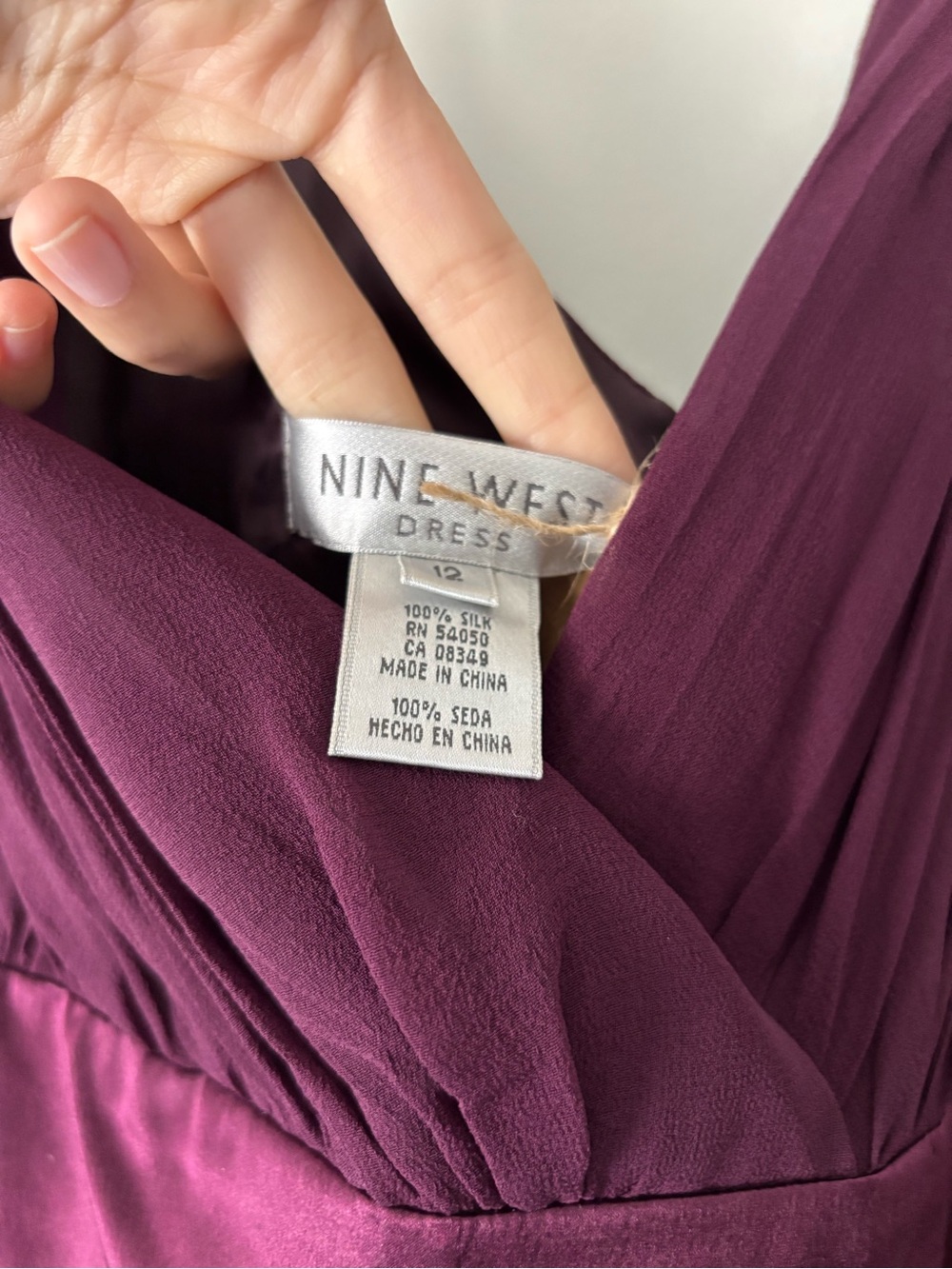 NEW Y2K Nine West Fairycore Purple midi Silk Mermaid Prom Formal dress - Medium - Picture 5 of 10